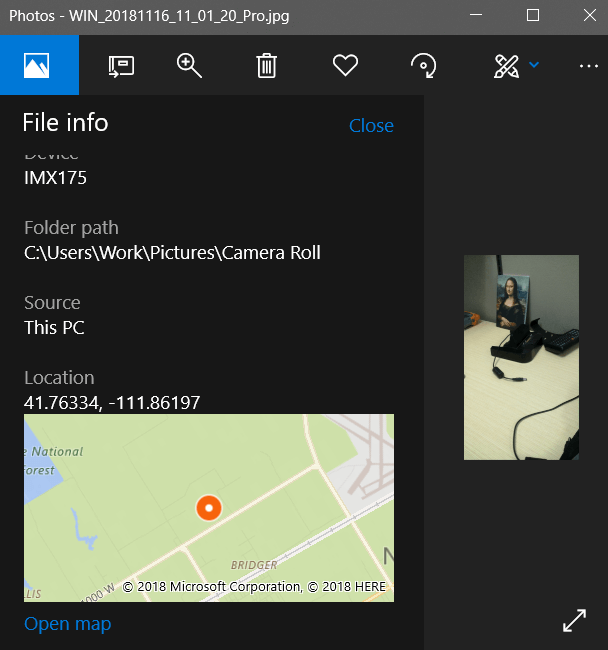 Using the Windows Photo application to successfully locate and map your information