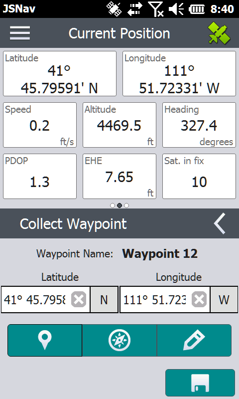 Collect waypoint