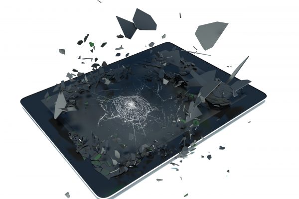 Tablet pc with broken screen