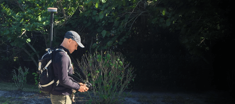 Wetland delineation specialist using the Geode sub-meter GPS receiver.