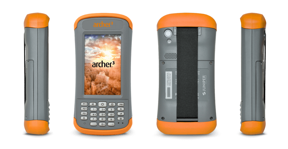 Displaying multiple angles of the Archer 3 Rugged Handheld.  